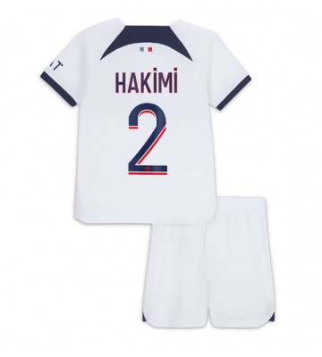 Maillot de foot Paris Saint-Germain Achraf Hakimi #2 Extérieur enfant 2023-24 Manches Courte (+ pantalon court)